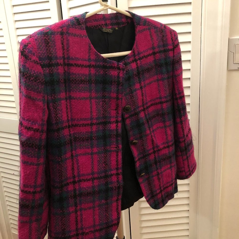 Corbin Ltd Pink And Black Women Jacket Size 10